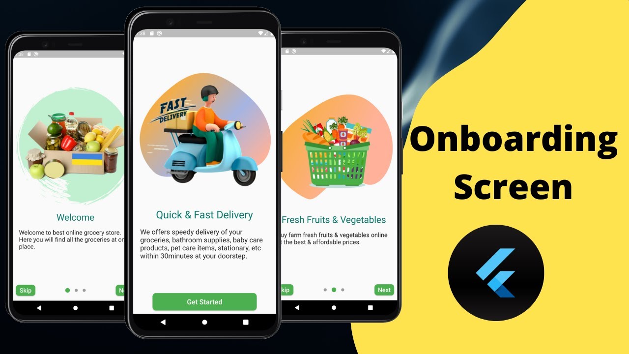 Flutter - Onboarding Screen UI | Introduction Screen - Speed Code [2022]