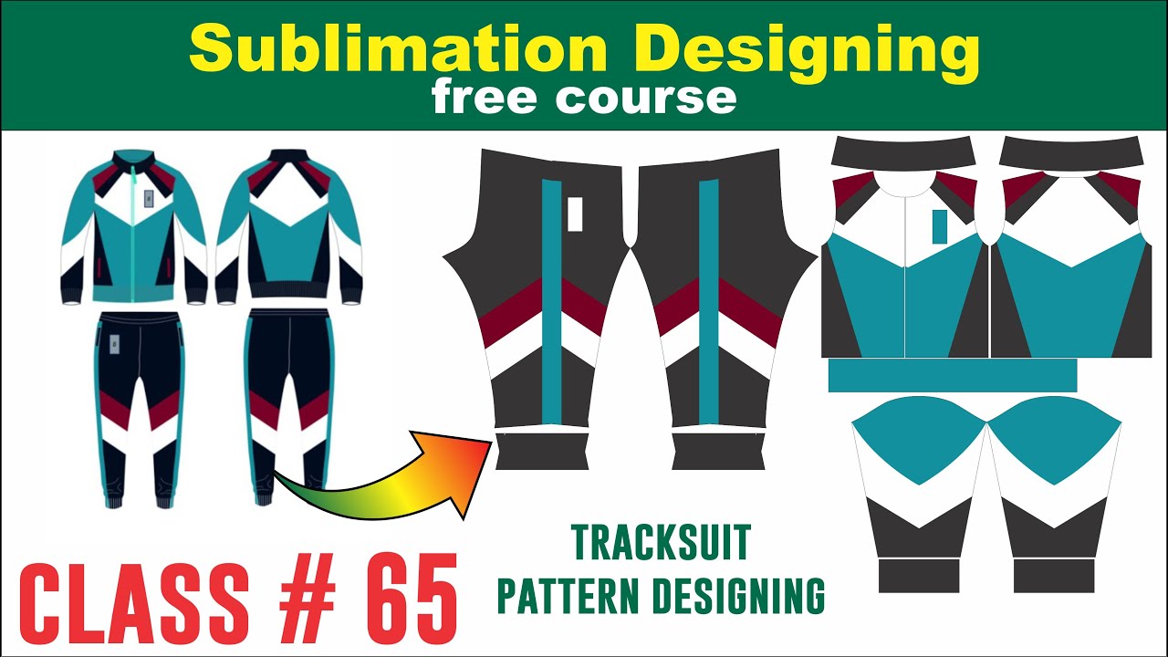 tracksuit pattern designing | sublimation designing pattern fitting