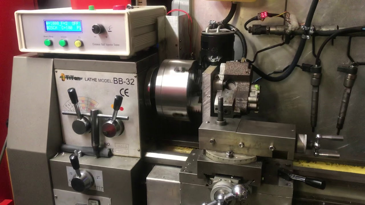 DIY common Rail tester for lathe. Suutin penkki sorviin