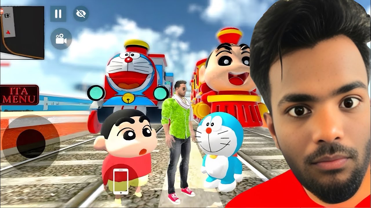 😍 BRAND NEW SHINCHAN TRAIN AND DOREMON TRAIN 🚂 IN INDIAN THEFT AUTO SIMULATOR