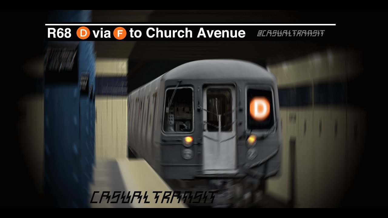 OpenBVE - R68 (D) via (F) to Church Ave!