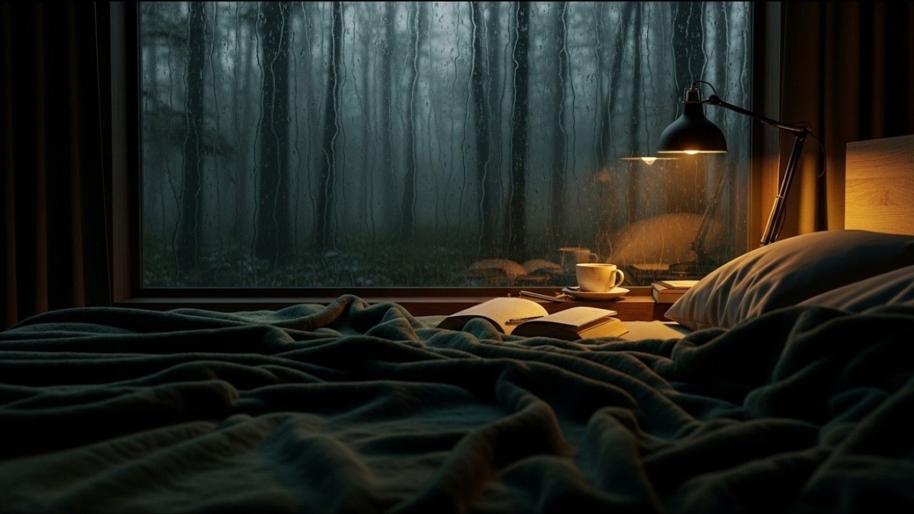 Immersive Rain & Piano Music for Focus | Cozy Cabin White Noise for Studying & Work