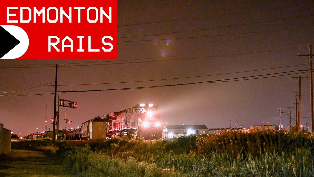 Late Night CP Train Assembly w/ Perfect ES44AC DPU Throttle Up! Sweet Diesel Engine Sound