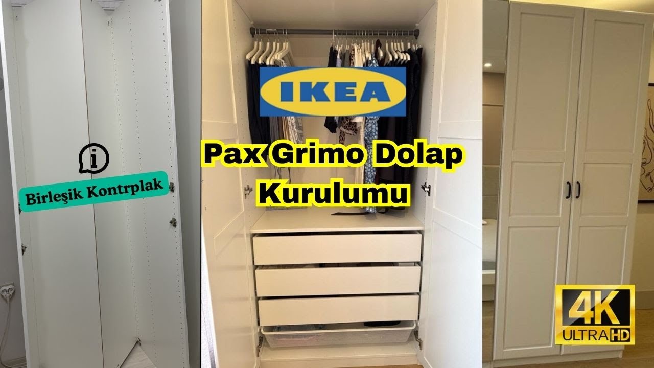 İkea Pax Grimo Dolap Kurulumu - Katlanan Kontrplak Dolap