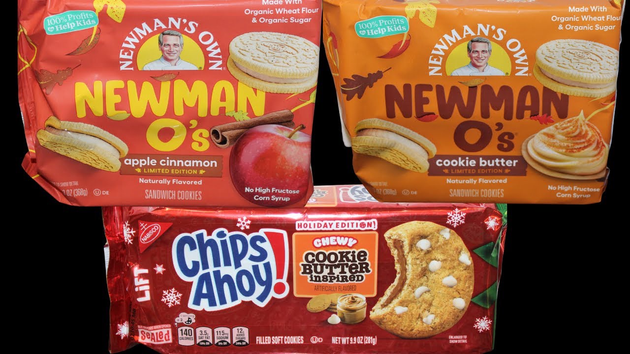 Newman's Own Newman O's Apple Cinnamon & Cookie Butter, Chips Ahoy! ВДОХНОВЛЕНО Cookie Butter