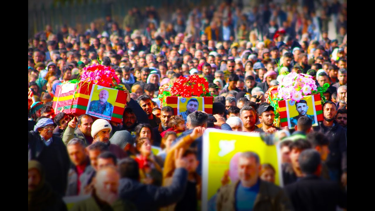 فيديو مراسيم الشهيد ( ازاد خللي , أوصمان خليل , محمد اسماعيل ) في مزار الشهيدة دجلة في كوباني