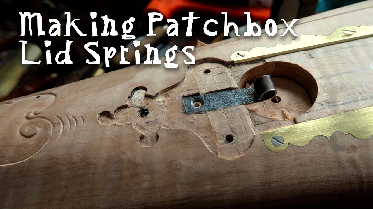 Making a Spring Loaded Patch Box Lid for an Isaac Haines inspired Flintlock Muzzleloader