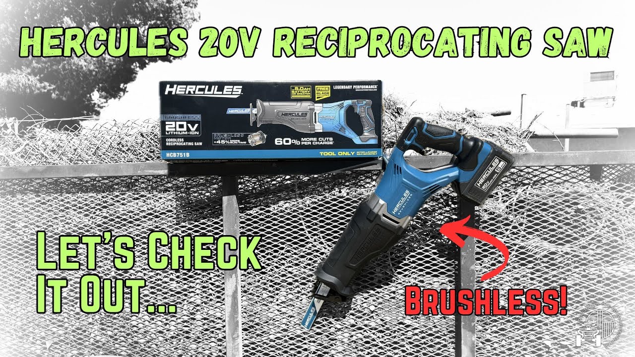 Hercules 20v Brushless Reciprocating Saw - Is it good? | Harbor Freight tool unboxing and review
