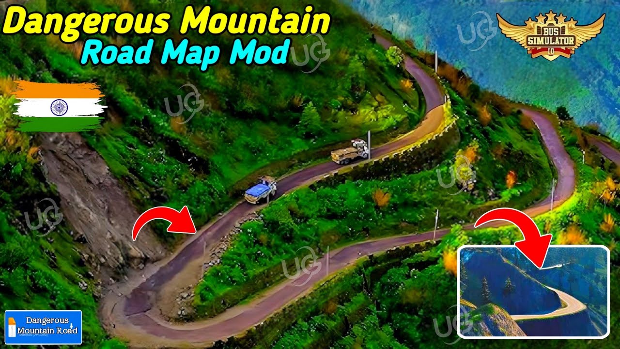 Map Mod Bussid 4.3.4 - New Released Dangerous Mountain Road Map Mod For Bus Simulator Indonesia |