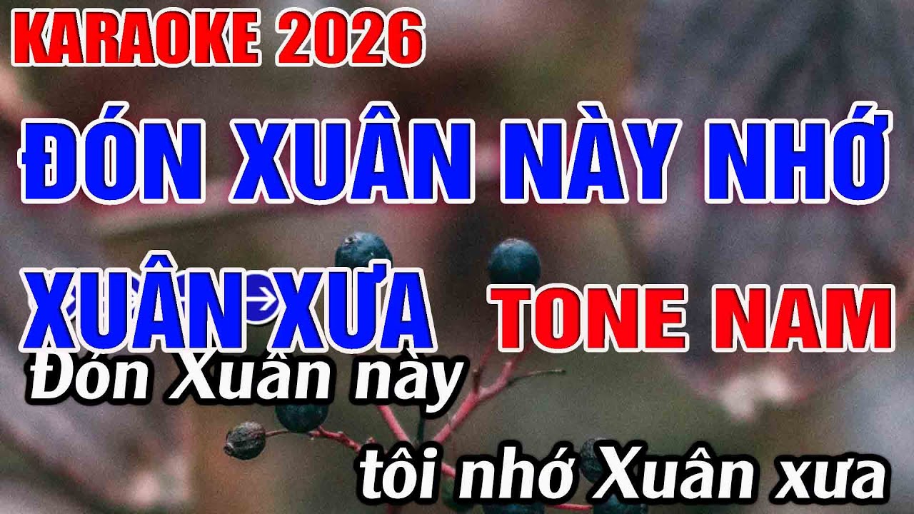 Đón Xuân Này Nhớ Xuân Xưa Karaoke Tone Nam Karaoke Hoàng Long 2026 - Beat Mới