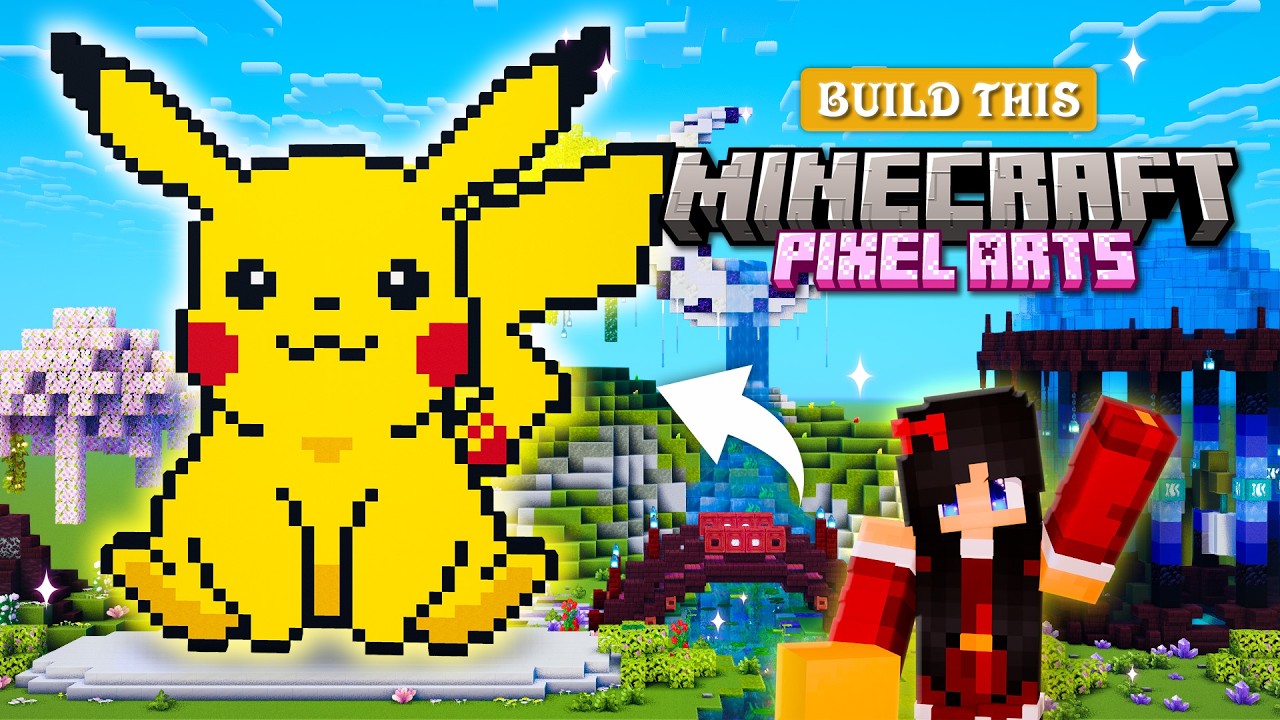 How to Make Pikachu Pixel Art in Minecraft | Easy Tutorial