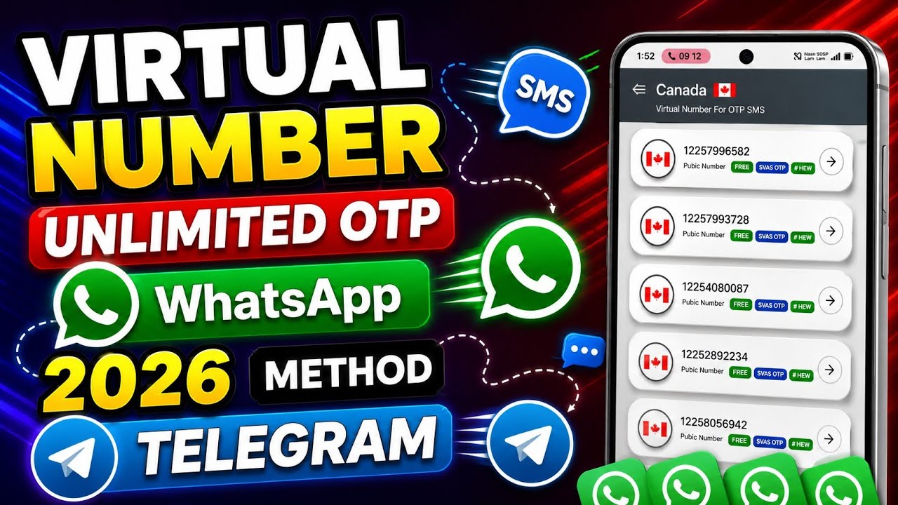 Free Virtual WhatsApp Number | How to create a fake WhatsApp in 2026 | How to create USA virtual ...