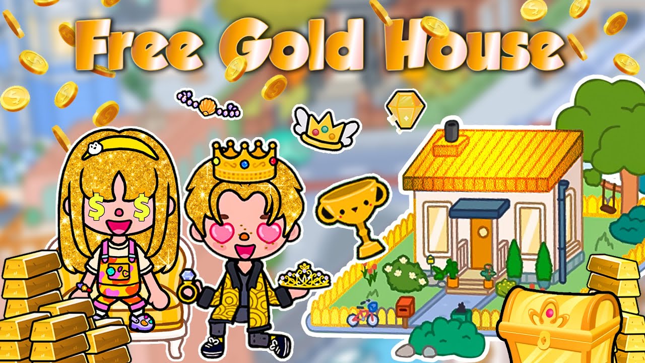Free Gold House Tour💵Small Apartment💖How To Decorate Aesthetic Toca Boca House Ideas😍Toca Life World