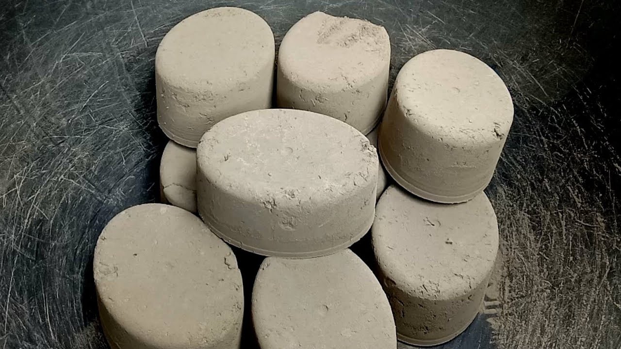 Snappy pure cement ovals dusty crumbling |Satisfying video |Asmr puppys