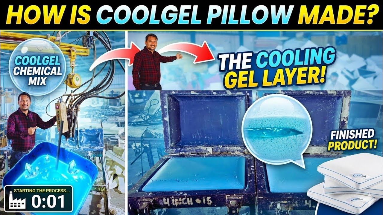 Memory Foam Pillow Manufacturer in India! How Cool Gel Memory Foam Pillow Made in Factory?
