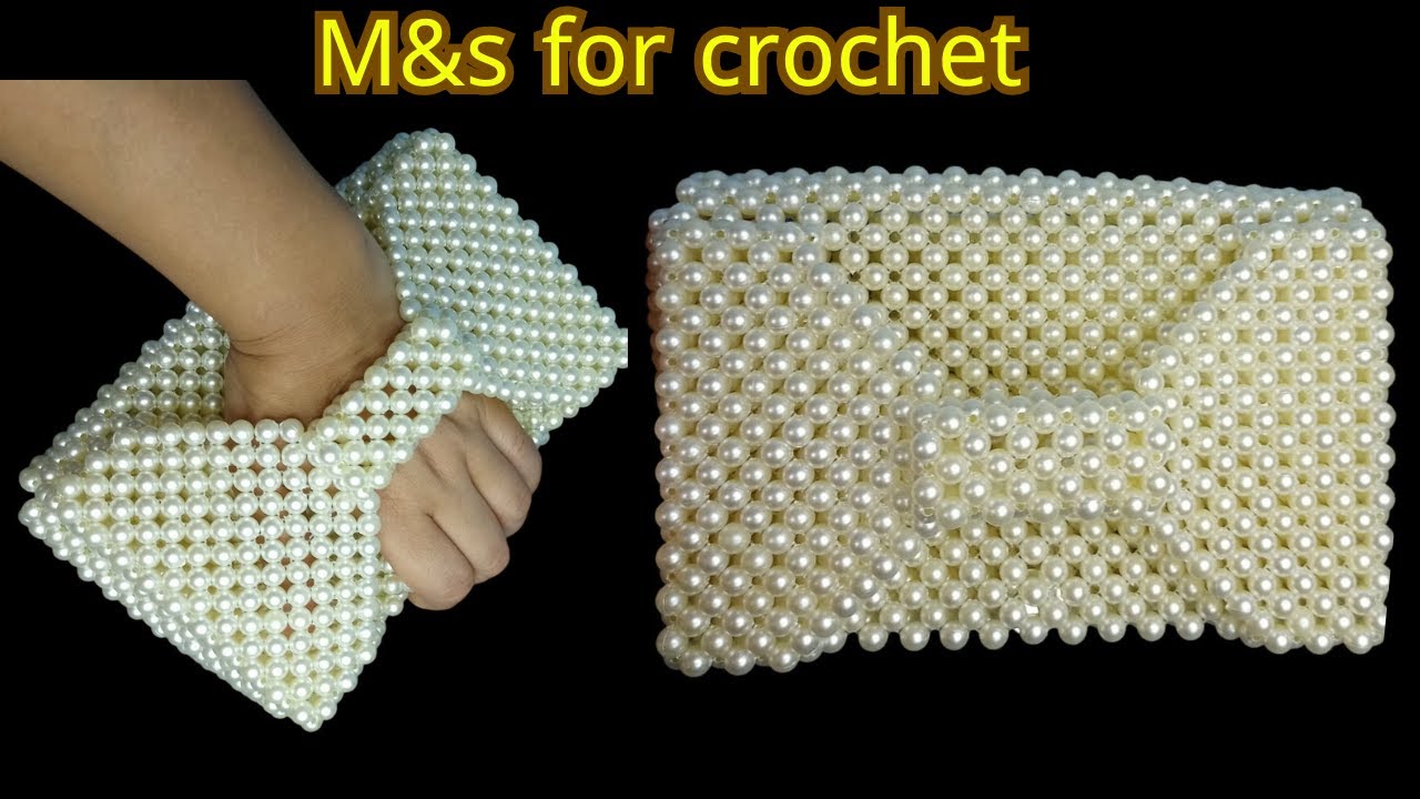 بورتفيه فيونكه خرز بخطوات سهله وبسيطه How to Make a Beaded Bow Clutch - Step -by-Step DIY Tutorial