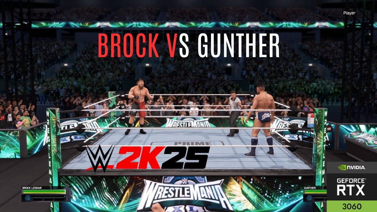 Brock Lesnar vs Gunther  - Dream match - WWE 2K25 -  RTX 3060