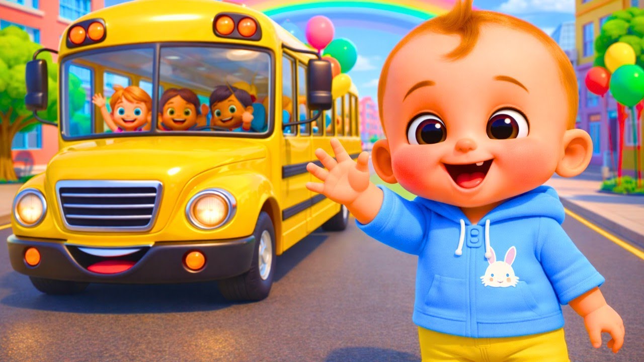 Wheels On The Bus Go Round & Round | Nursery Rhymes For Kids