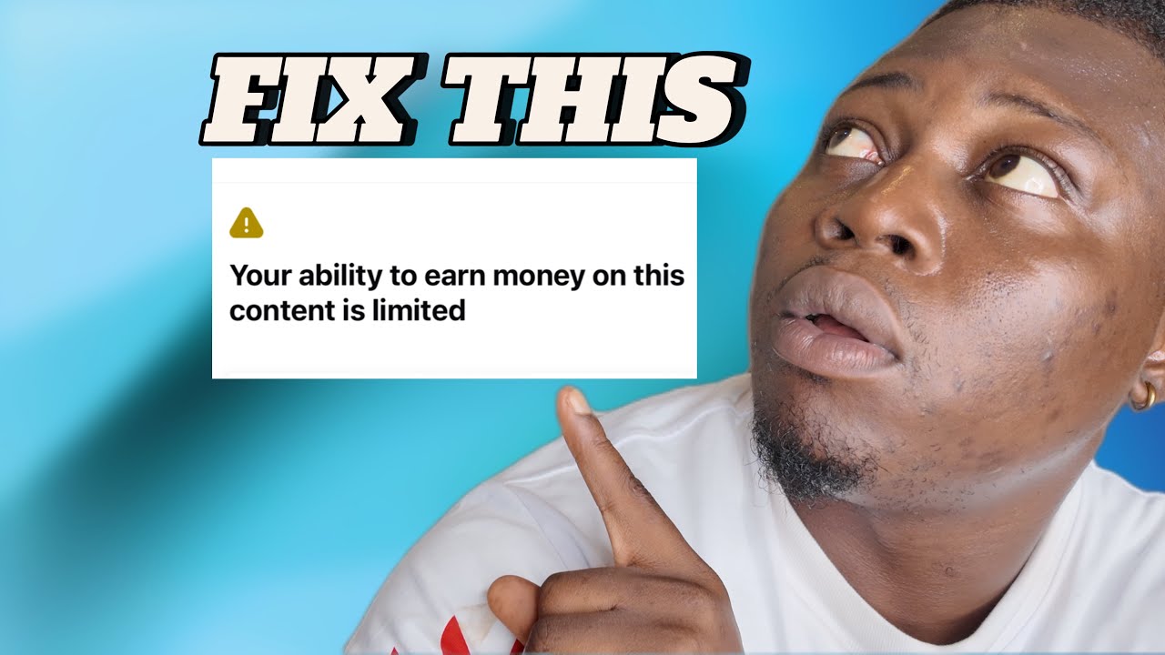 How To Fix &ldquo;ABILITY TO EARN LIMITED&rdquo; On Facebook | FACEBOOK MONETISATION