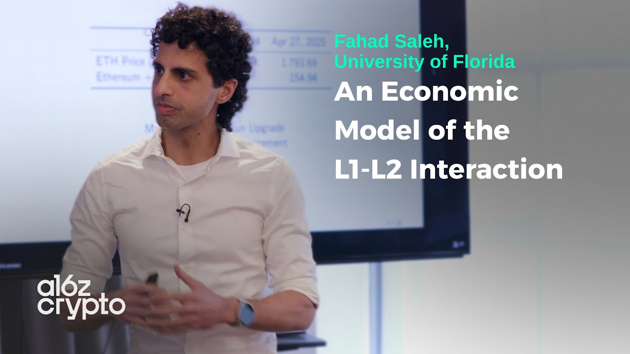 An Economic Model of the L1-L2 Interaction with Fahad Saleh | a16z crypto Research Series