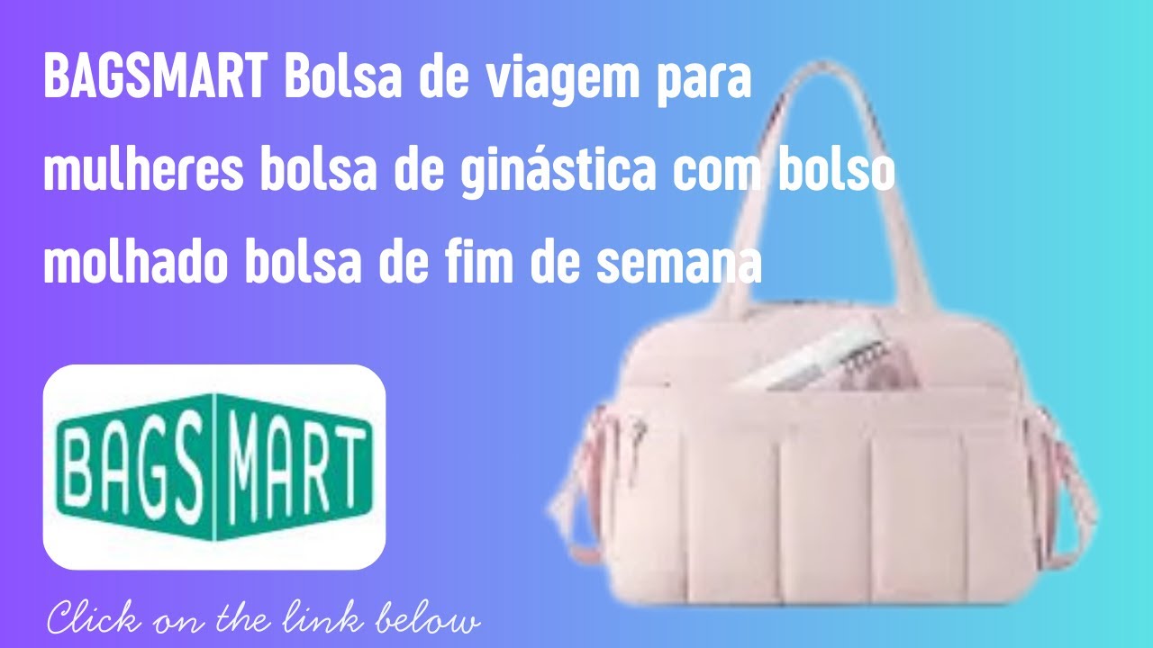 BAGSMART Bolsa de viagem para mulheres bolsa de gin&aacute;stica com bolso molhado bolsa de fim de semana