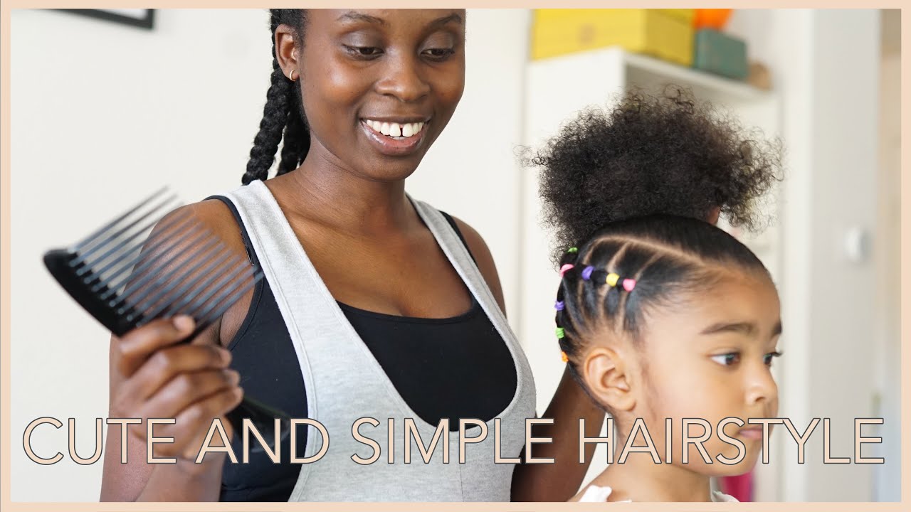 CUTE AND SIMPLE HAIRSTYLE FOR KIDS |  NATURAL HAIRSTYLE