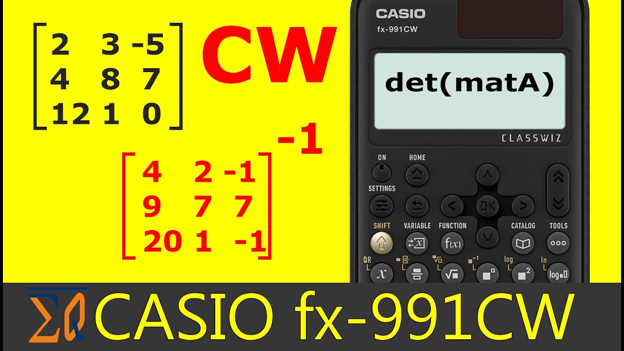 Casio FX-991CW: Определитель матрицы и обратная матрица с Casio FX-570CW
