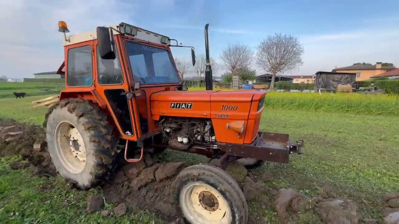 OLD STYLE Fiat 1000 super & International 733 | Trinciatura e aratura | mulching and plowing