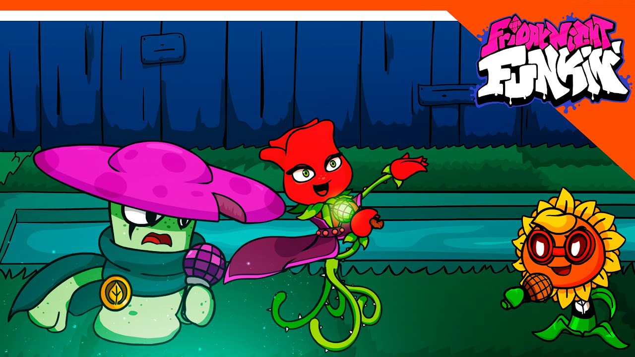 🎶 НОВЫЙ БОСС НОЧНАЯ ШЛЯПКА И РОЗА! БОЙФРЕНД И ГЁРЛФРЕНД ЗОМБИ! PVZ 🎶 Friday Night Funkin'