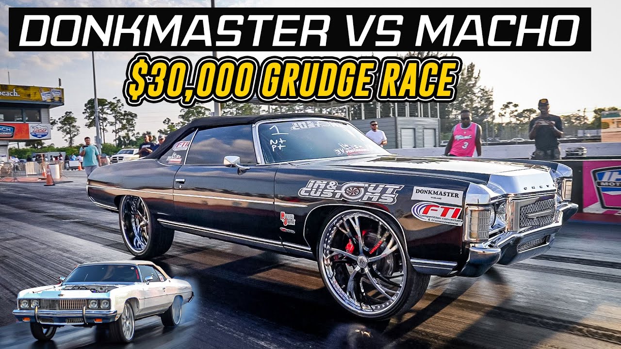 DONKMASTER VS MACHO 30K GRUDGE RACE - BIRTHDAY BASH BLOCK PARTY | FIGHTS , WOMEN & SURPRISES!