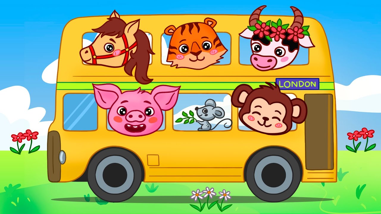 Wheels On the Bus Go Round and Round | BabyBoo Kids Songs