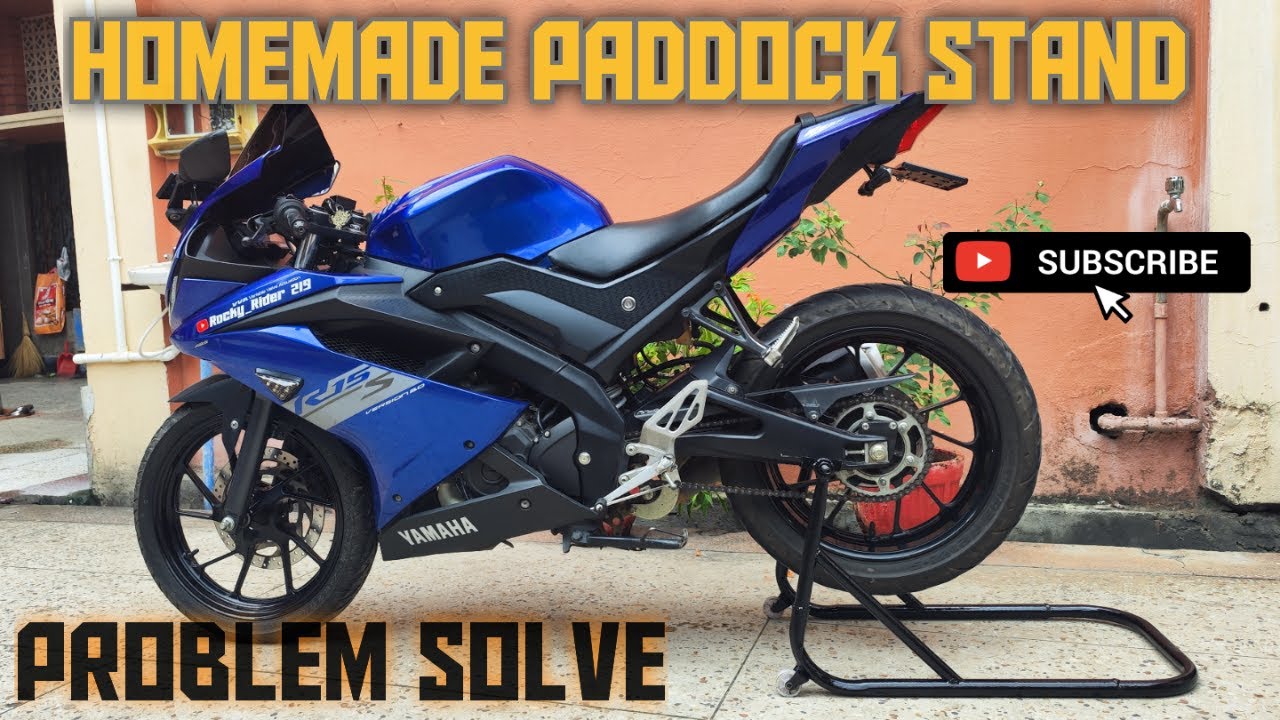 Make Paddock (Center) Stand For Sports bike | Homemade Paddock  Stand |@Rocky Rider #homemade