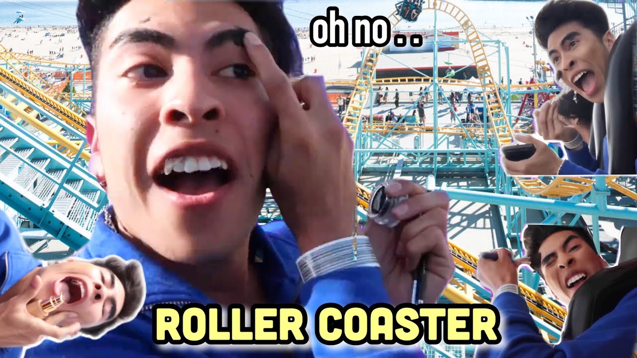 Doing my MAKEUP on a ROLLER COASTER!?! | Louie's Life
