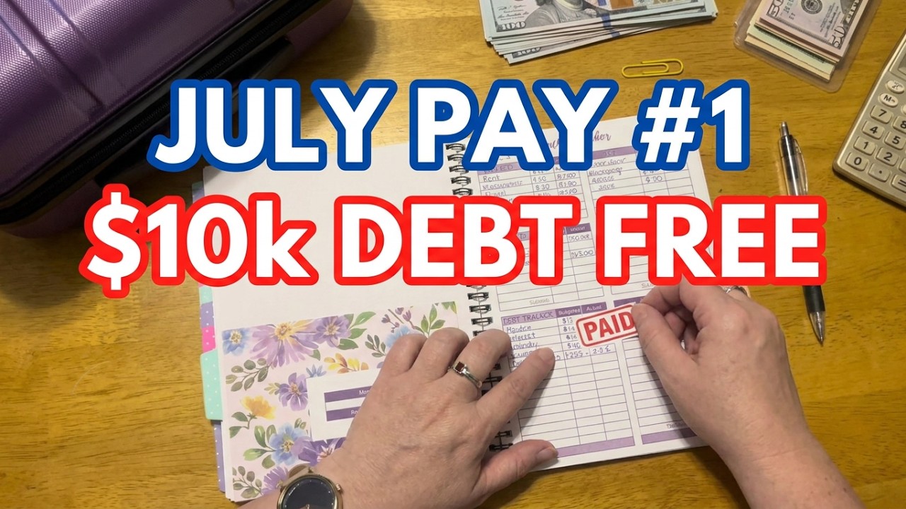 🎉 $10,000 Paid in Full! 💸 Budget First July Paycheck With Me | Low Income Budgeting