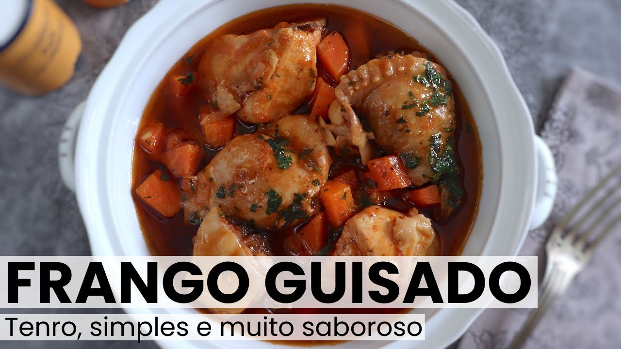 Como fazer Frango guisado simples | Food From Portugal