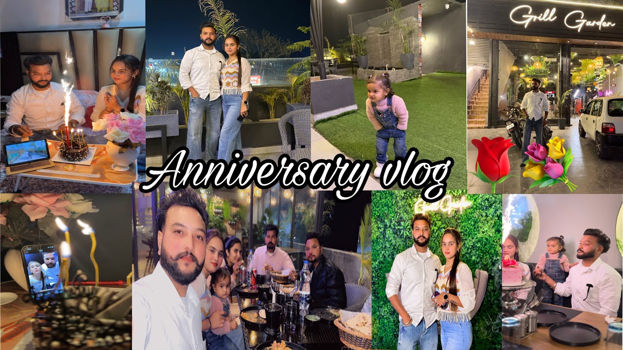 Special anniversary vlog😍faimly dinner to baad ghar aa k kita full enjoy☺️Dona ne kiti room di decor