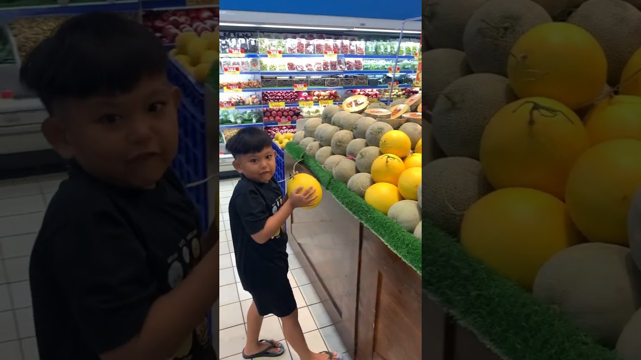 Ambil BOLA MELON di supermarket 😂🍈 #shorts