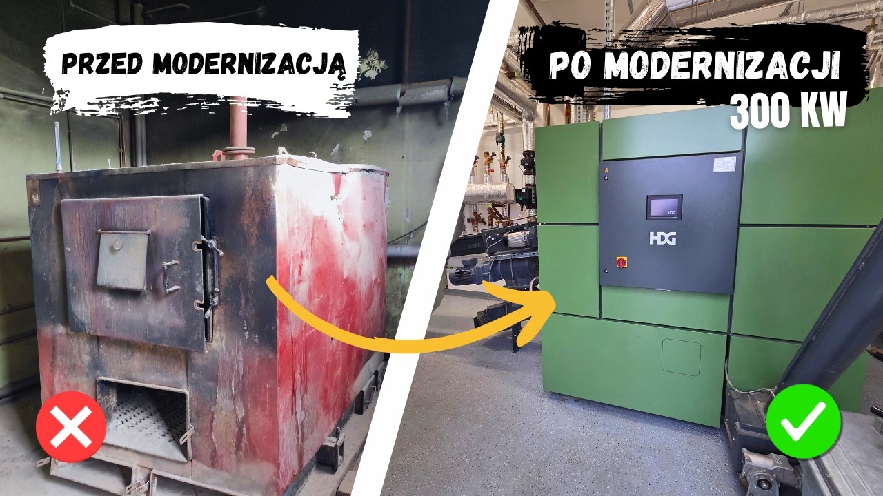 HDG M 300 KW W AKCJI - TERAZ PIEC NA ZRĘBKI DRZEWNE OGRZEWA ICH ZAKŁAD PRODUKCYJNY