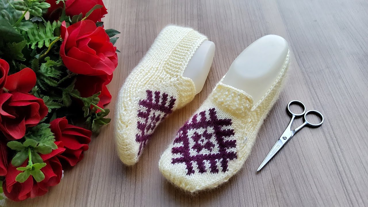 Kilim Desenli Çarık Patik Anlatımı // Çeyizlik Patikler