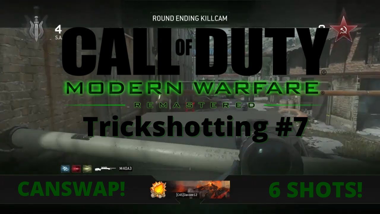 COD 4 TRICKSHOTS IN 2022!! MWR Trickshotting #7 (6 Shots W Canswap)