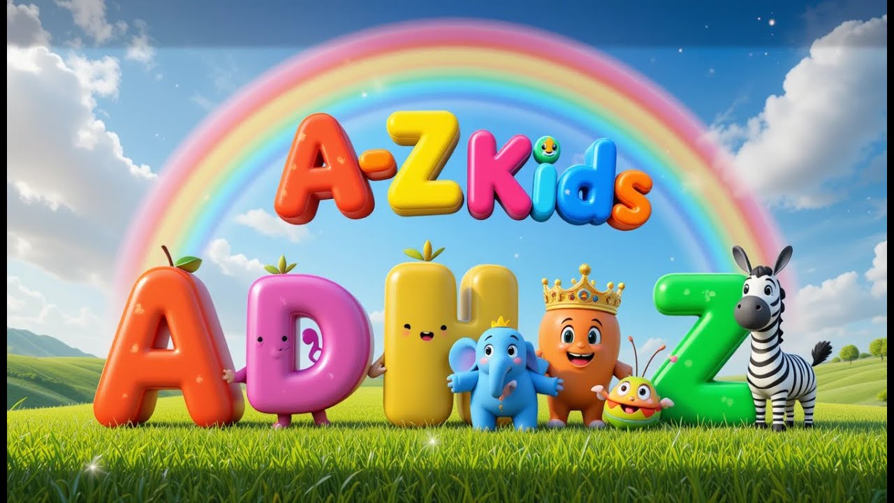 ABC Song | A to Z Alphabet Rhymes for Kids | Fun Learning with Cartoon Objects!