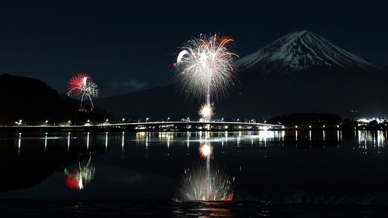 【山梨】【4K】河口湖・冬花火2026
