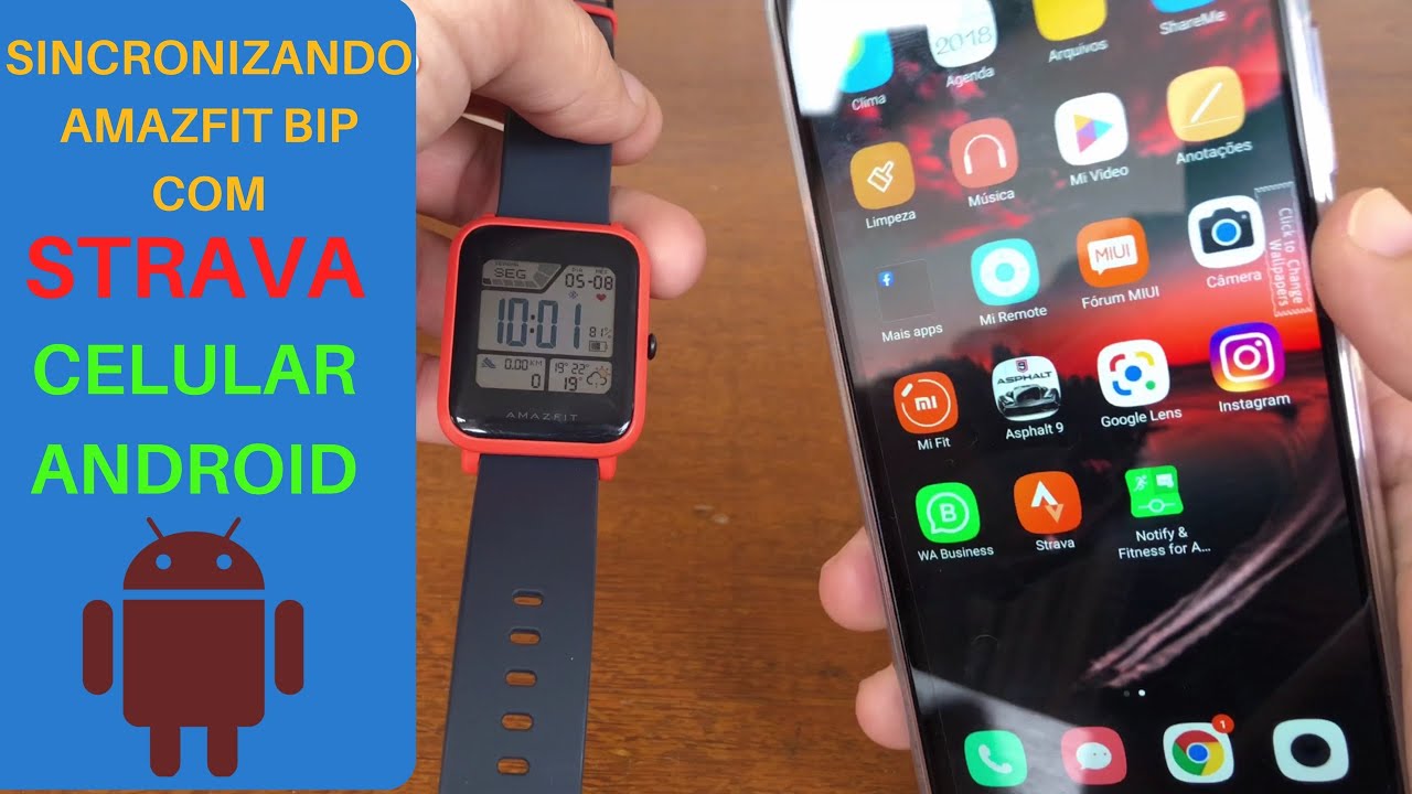 Amazfit Bip SINCRONIZANDO COM STRAVA Aplicativo para ANDROID