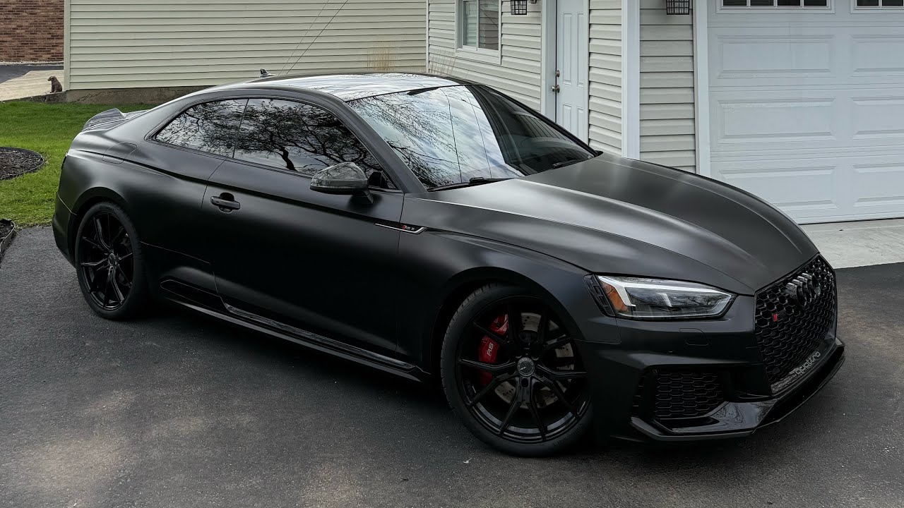 MEAN AUDI RS5 Wrapped in SATIN BLACK! 🔥🤯
