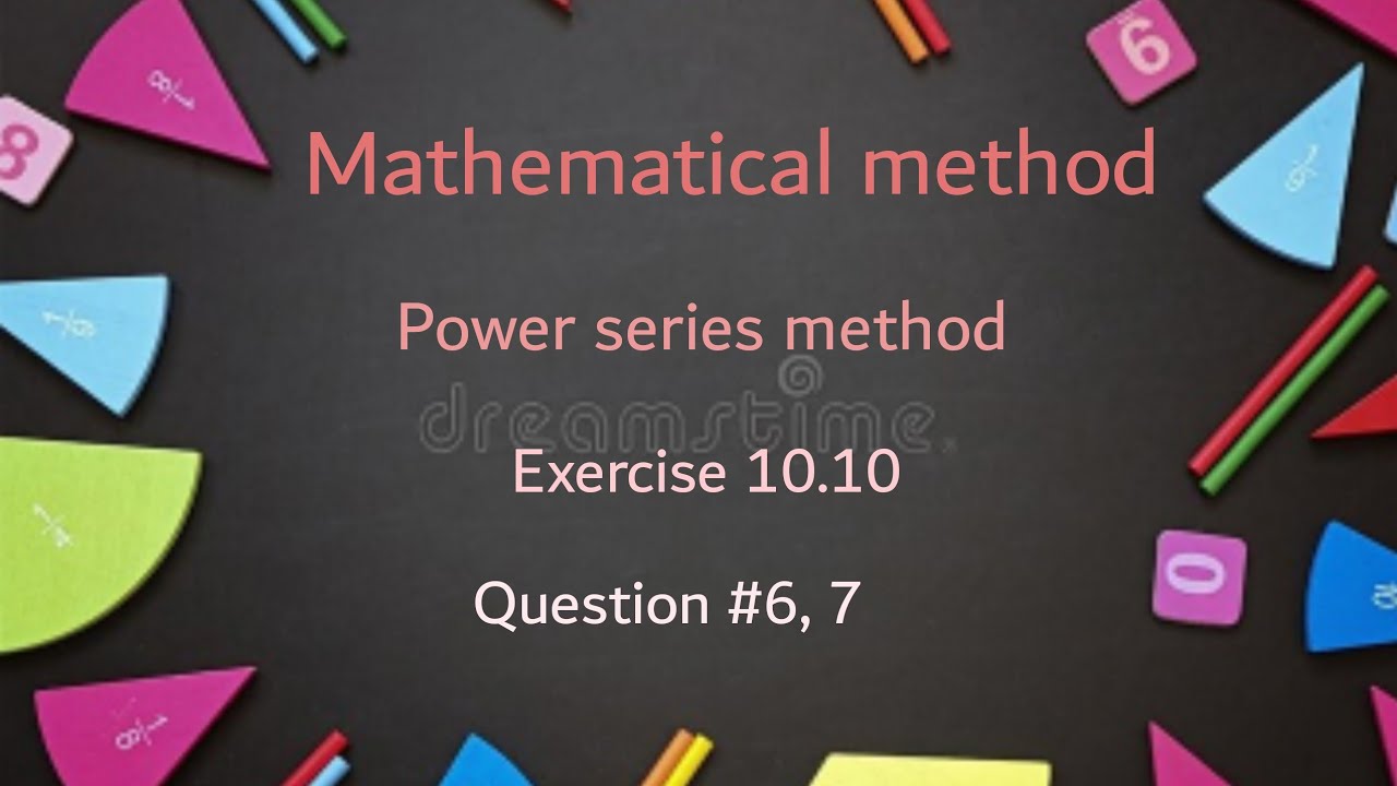 Mathematical method by S.M.yusuf/exercise#10.10/question#6,7/power series method/in urdu