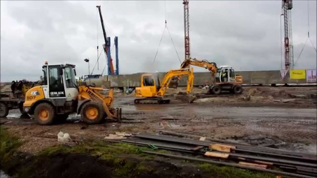 Infrastructuurwerken aan de  spoortrog bij Hurdegaryp (1)