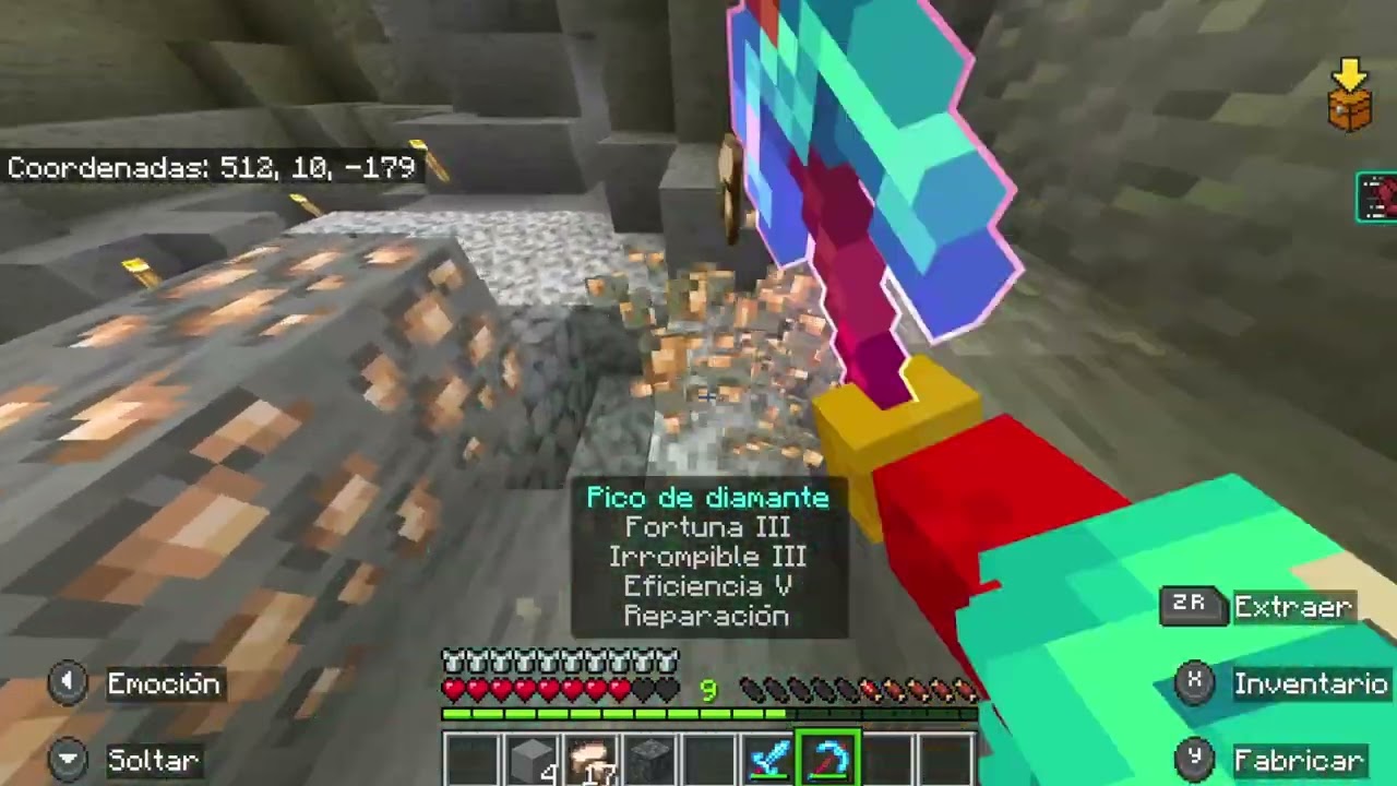 Minecraft Gemini me dice que valla a la mina y casi pierdo mi shulker