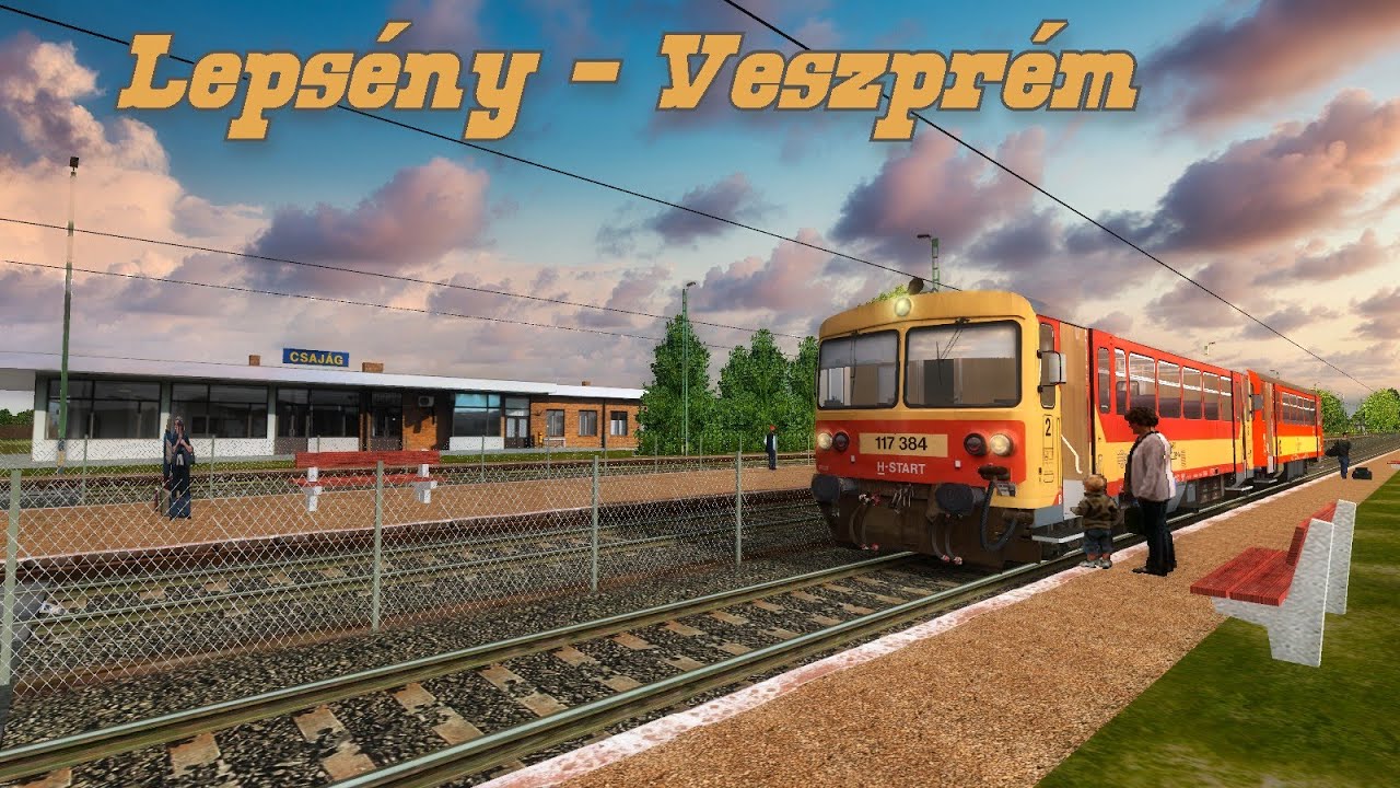Virtuális utazás a Lepsény - Veszprém vasútvonalon  [MSTS;Open Rails]