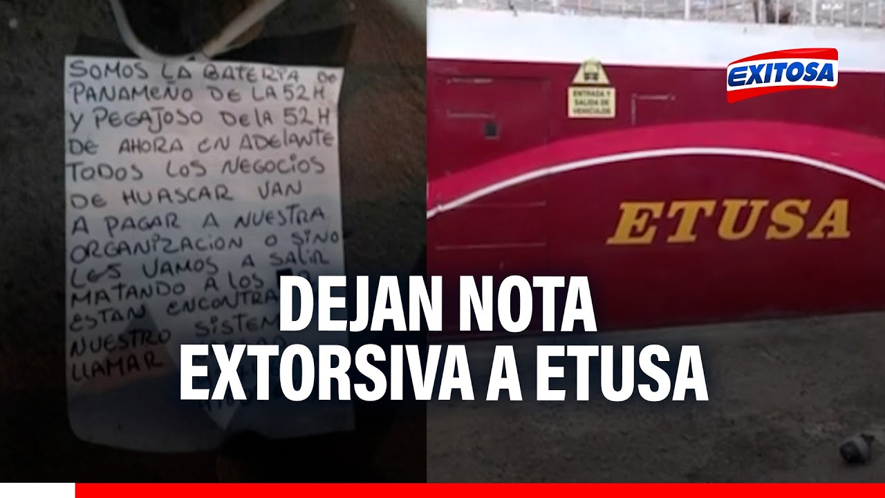 🔴🔵Dejan nota extorsiva a buses Etusa pese a paro transportista: Atacarán si no cumplen con pagos