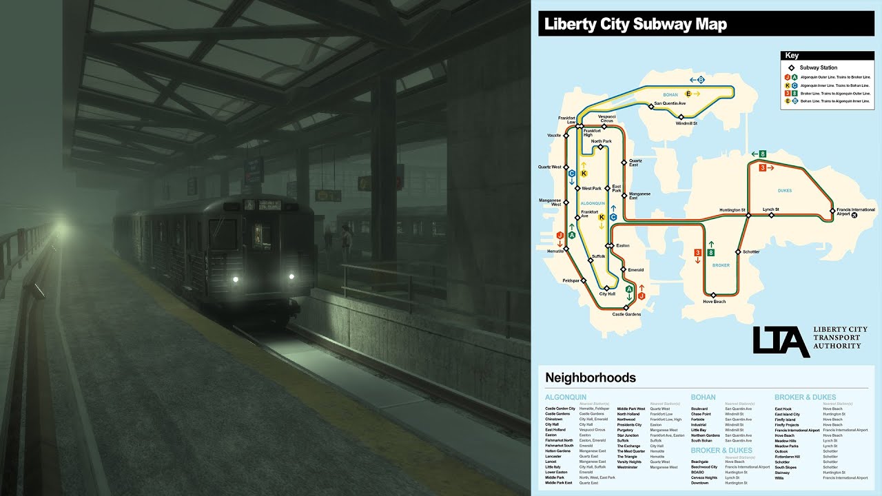 Liberty City Subway | All Transit Lines | C/B  K/E  J/3  A/8 |